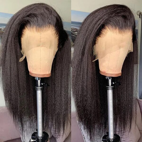 18″(45cm) / 180 densidad/ liso, Lace Frontal 13x4 Pelucas Mujer Pelo Natural Humano Color #4 (copia) - Imagen 2