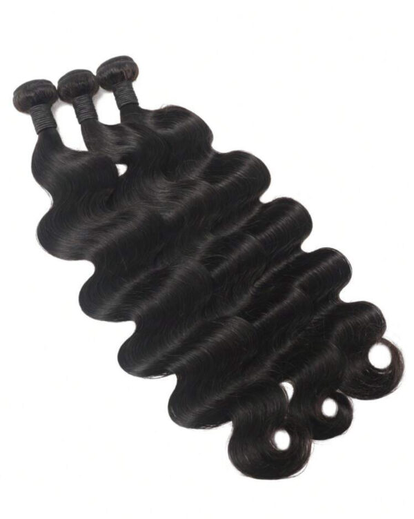3PIEZAS 22”(56cm)/ 100G /1PCS/ EXTENSION Pelo Humano Natural Brasileño ondulado + LACE FRONATAL 13X4 (22") - Imagen 7